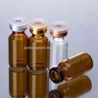 Brown injection vials, penicillin glass bottle with vials butyl rubber stopper and aluminium cap